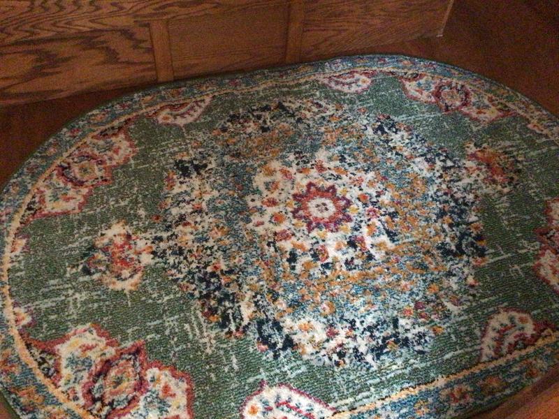 Customer photo for review titled "beautiful rug! Great price"