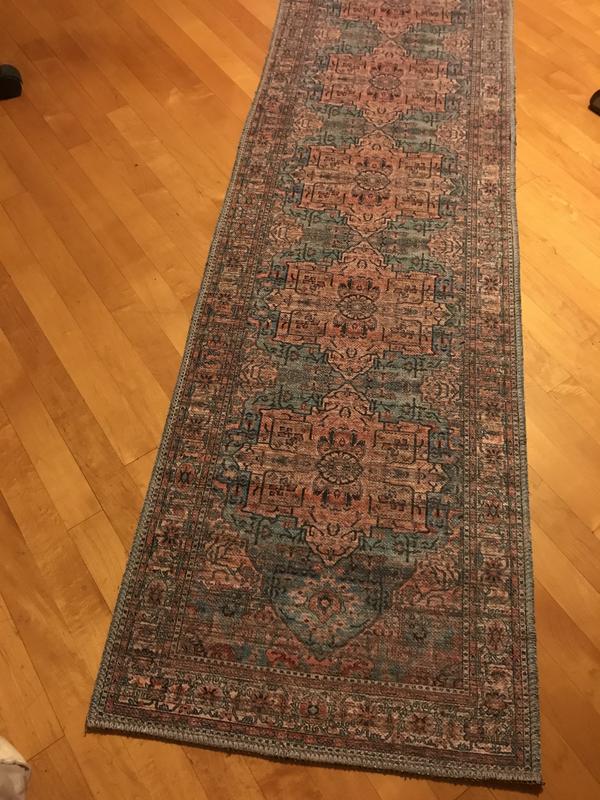 Customer photo for review titled "Washable Maahru runner rug"