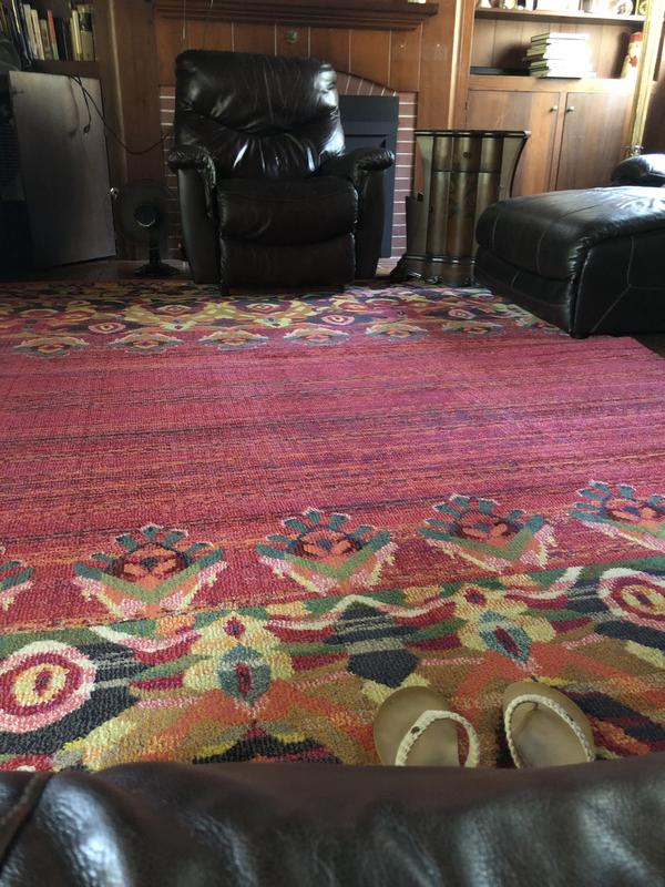 Customer photo for review titled "Red FleurRug"