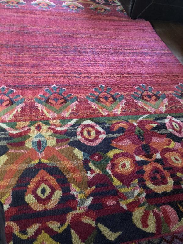 Customer photo for review titled "Red FleurRug"