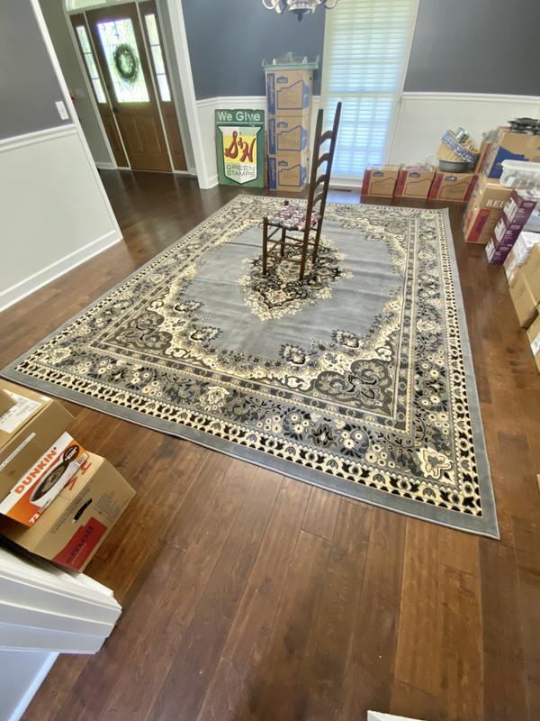 Customer photo for review titled "Beautiful 9’x12’ Amaya rug in gray"