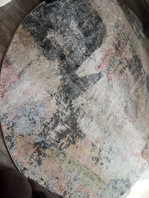 Customer photo for review titled "Round washable rug"
