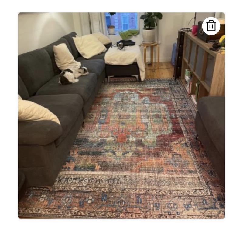 Customer photo for review titled "Multi Maahru Rug - colors off in picture"