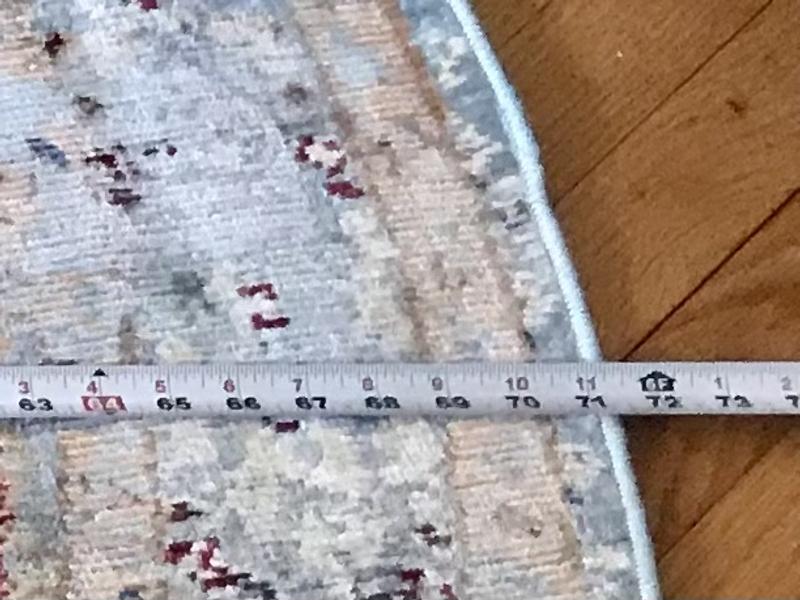 Customer photo for review titled "Rug size"