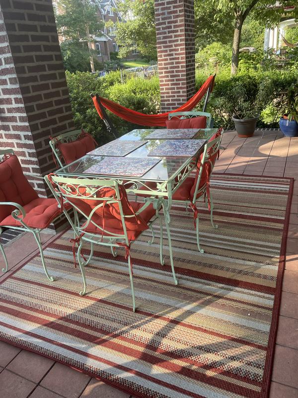 Customer photo for review titled "Great colors on my front porch"