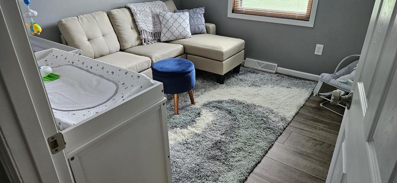 Customer photo for review titled "Great area rug for small nursery bedroom. I ❤️ it"