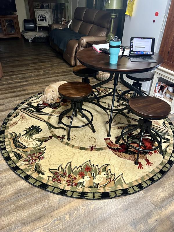 Customer photo for review titled "Beautiful and seemingly durable rug. Happy!"