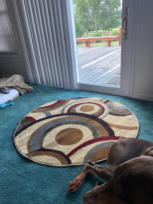 Customer photo for review titled "Cafe Round Rug - 2"