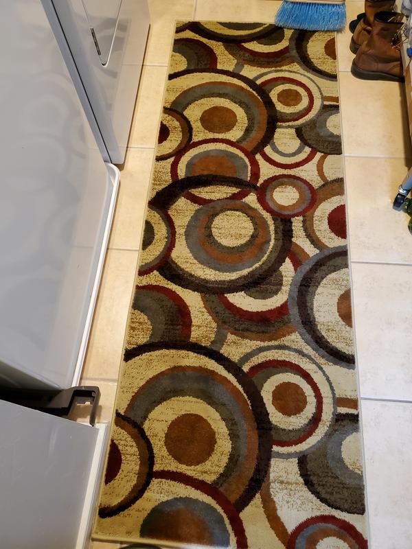 Customer photo for review titled "Colorful rug"