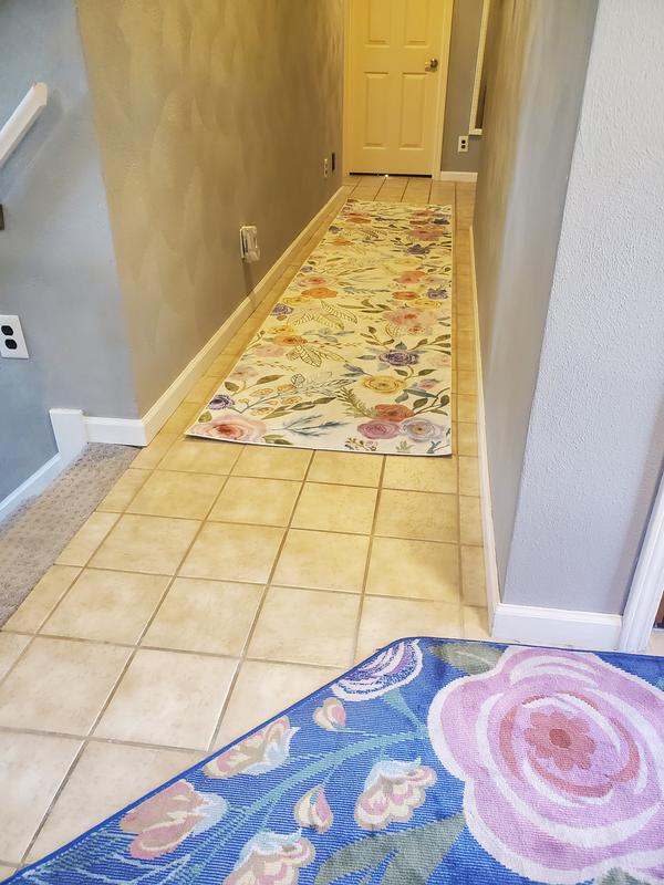 Customer photo for review titled "Beautiful comfy and easy clean up"