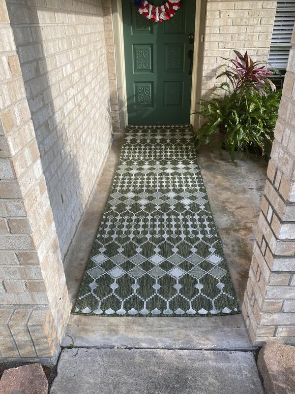 Customer photo for review titled "Excellent outdoor rug"