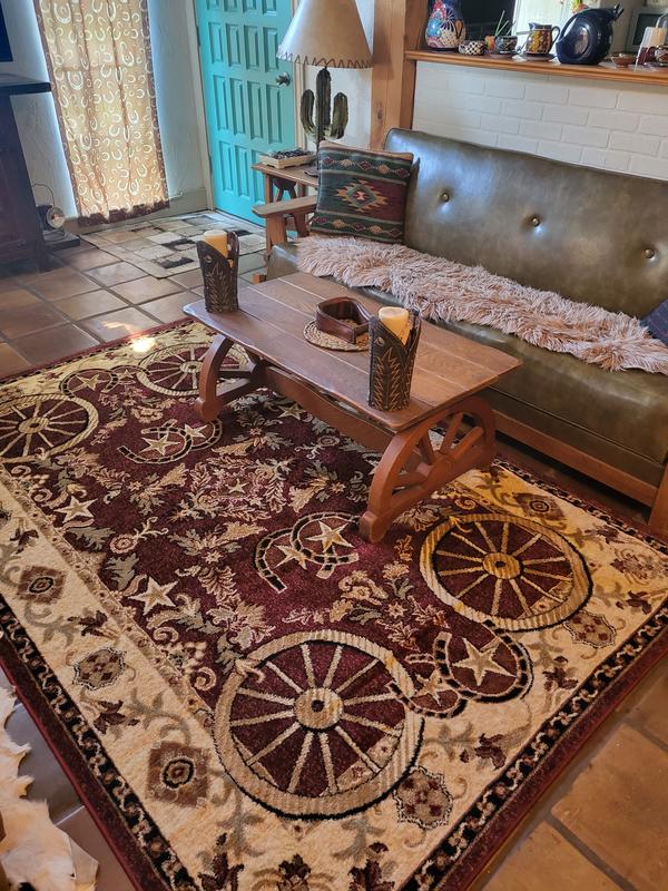 Customer photo for review titled "Beautiful Rustic Rug!!"