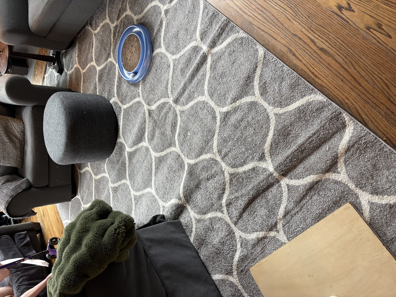 Customer photo for review titled "Please roll rugs for shipment"