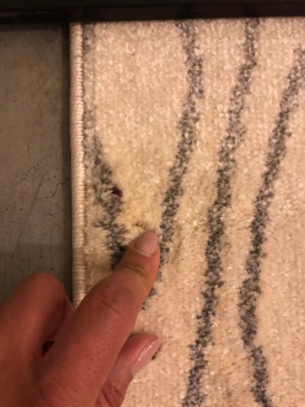 Customer photo for review titled "color flawed"