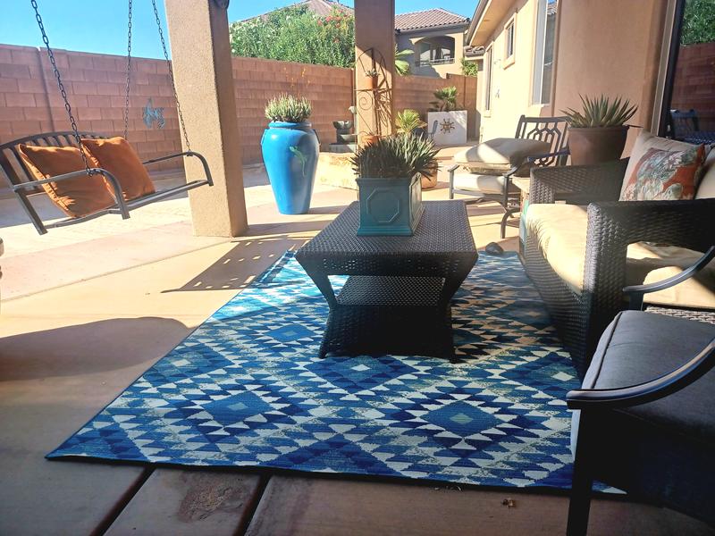 Customer photo for review titled "Great southwest look in blue!"