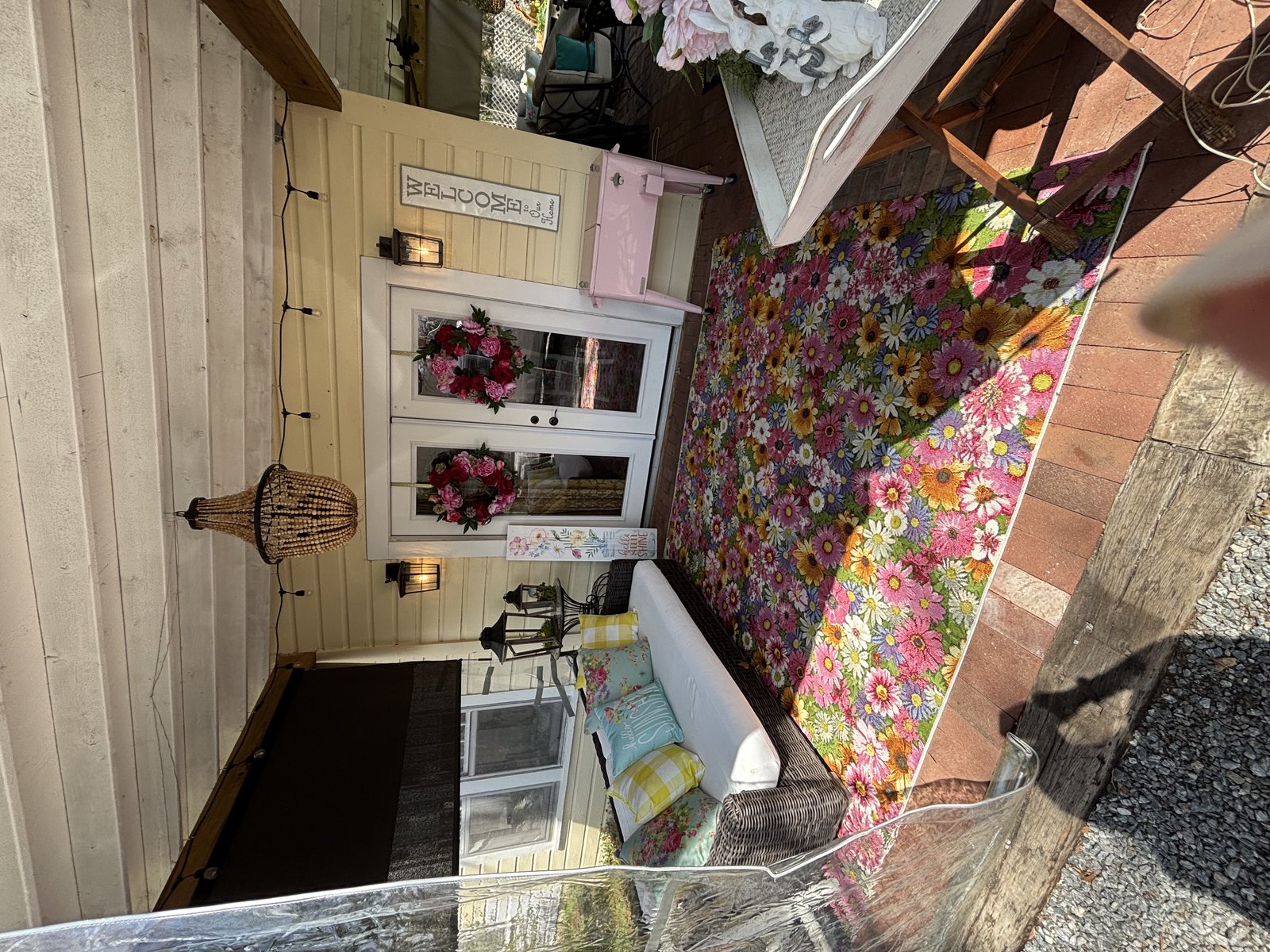 Customer photo for review titled "Beautiful happy rug!!"