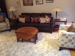 Customer photo for review titled "Looks beautiful!  Montreal geometric light blue"