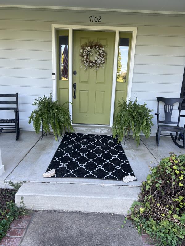 Customer photo for review titled "Front door rugs looks wonderful!"
