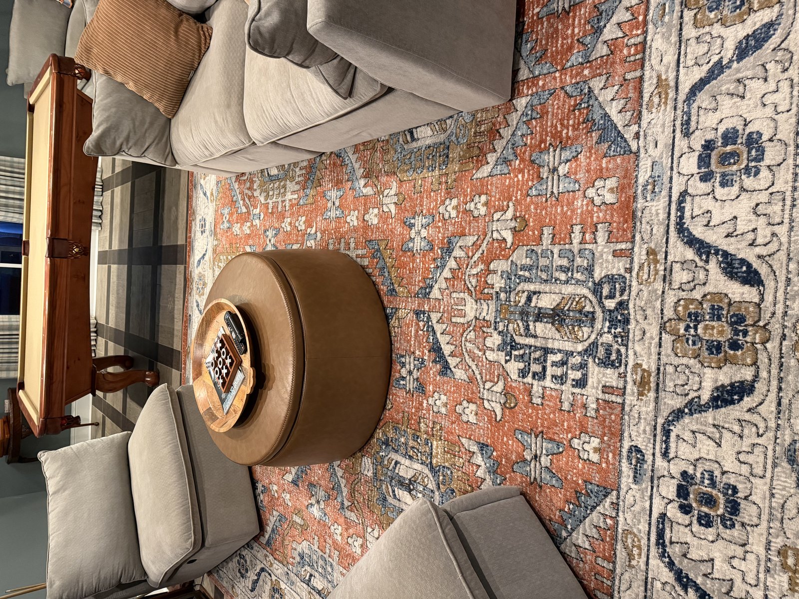 Customer photo for review titled "Nyla square rug"