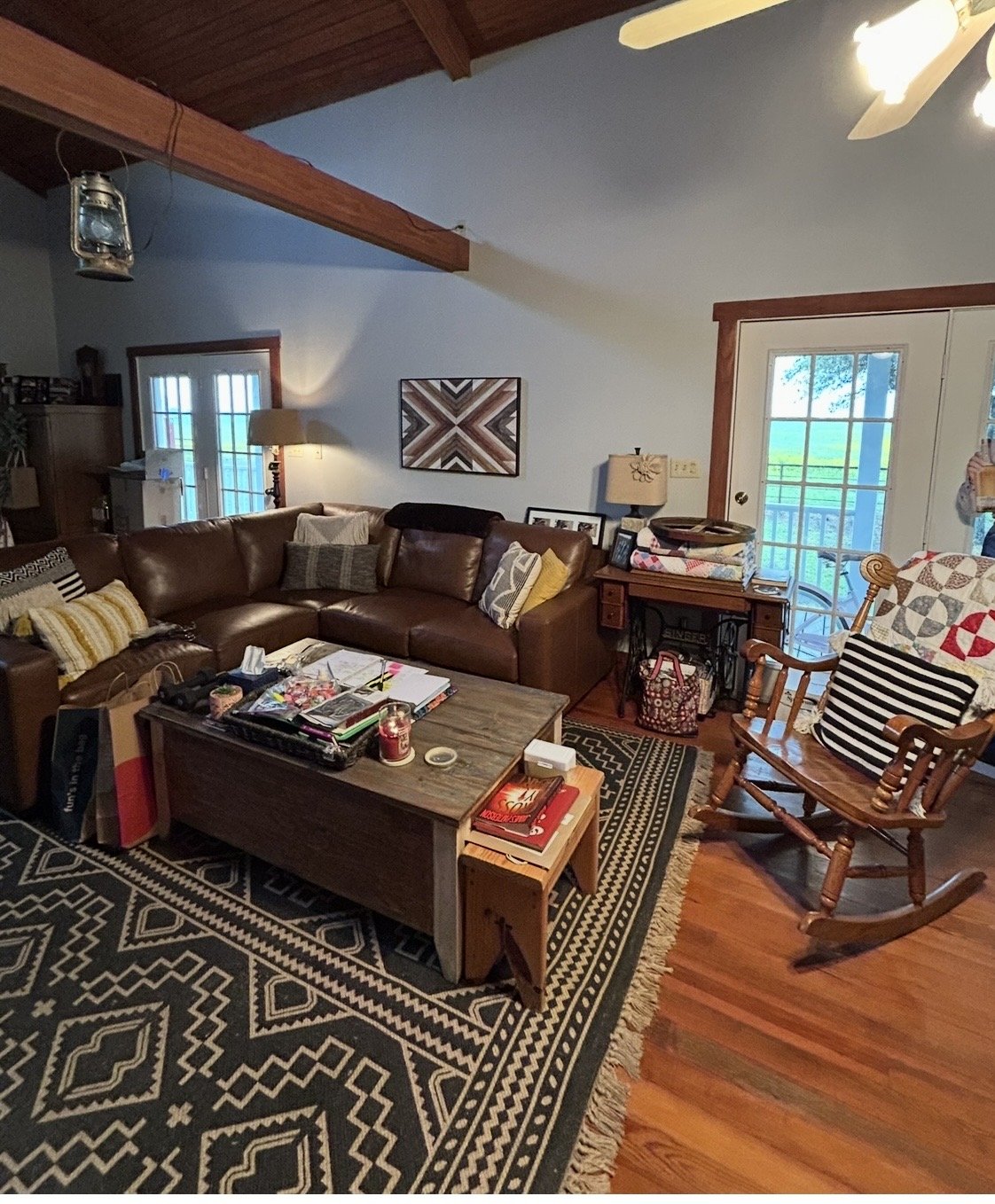Customer photo for review titled "Perfect Rug for My Den!!"
