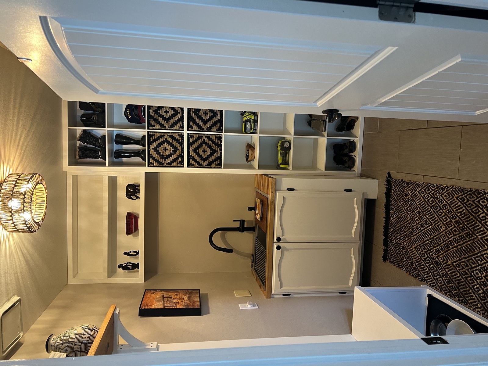 Customer photo for review titled "Mudroom elevated"