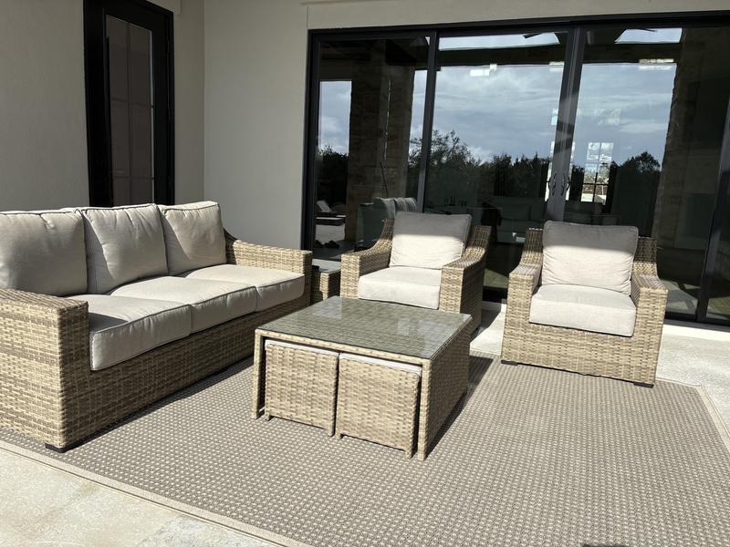 Customer photo for review titled "Perfect Outdoor Rug"
