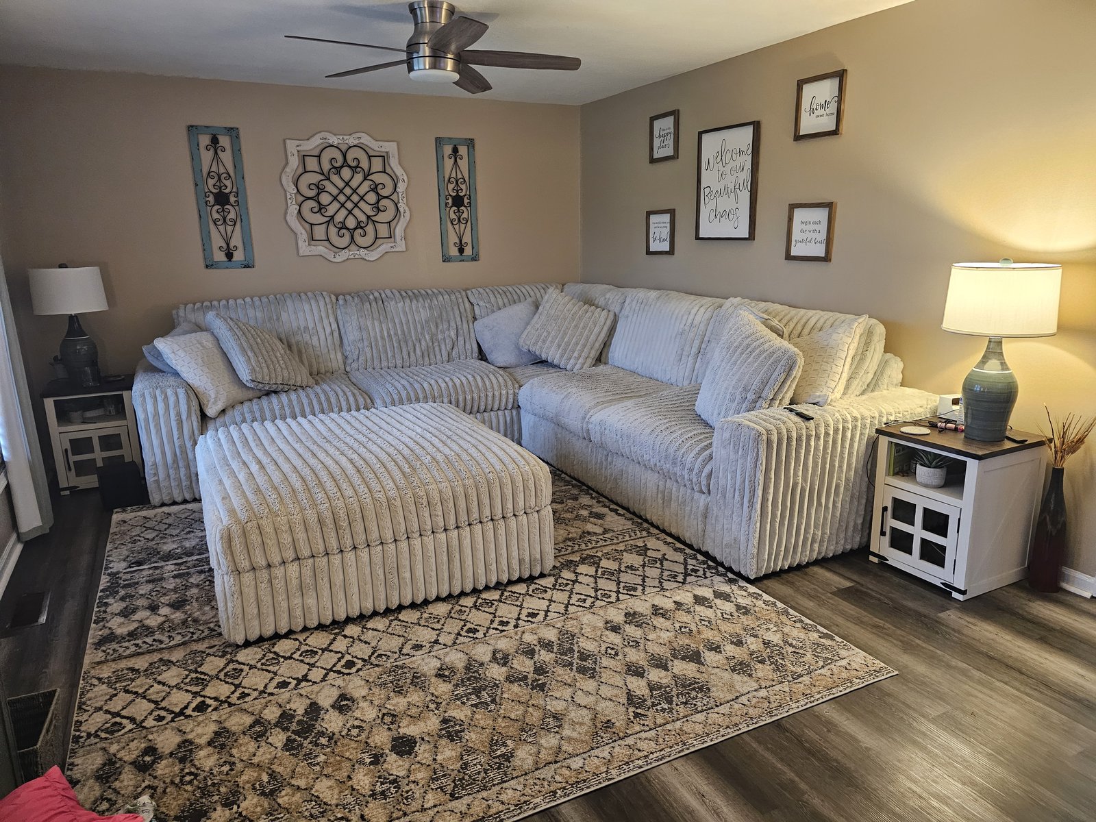 Customer photo for review titled "Beige Rug"