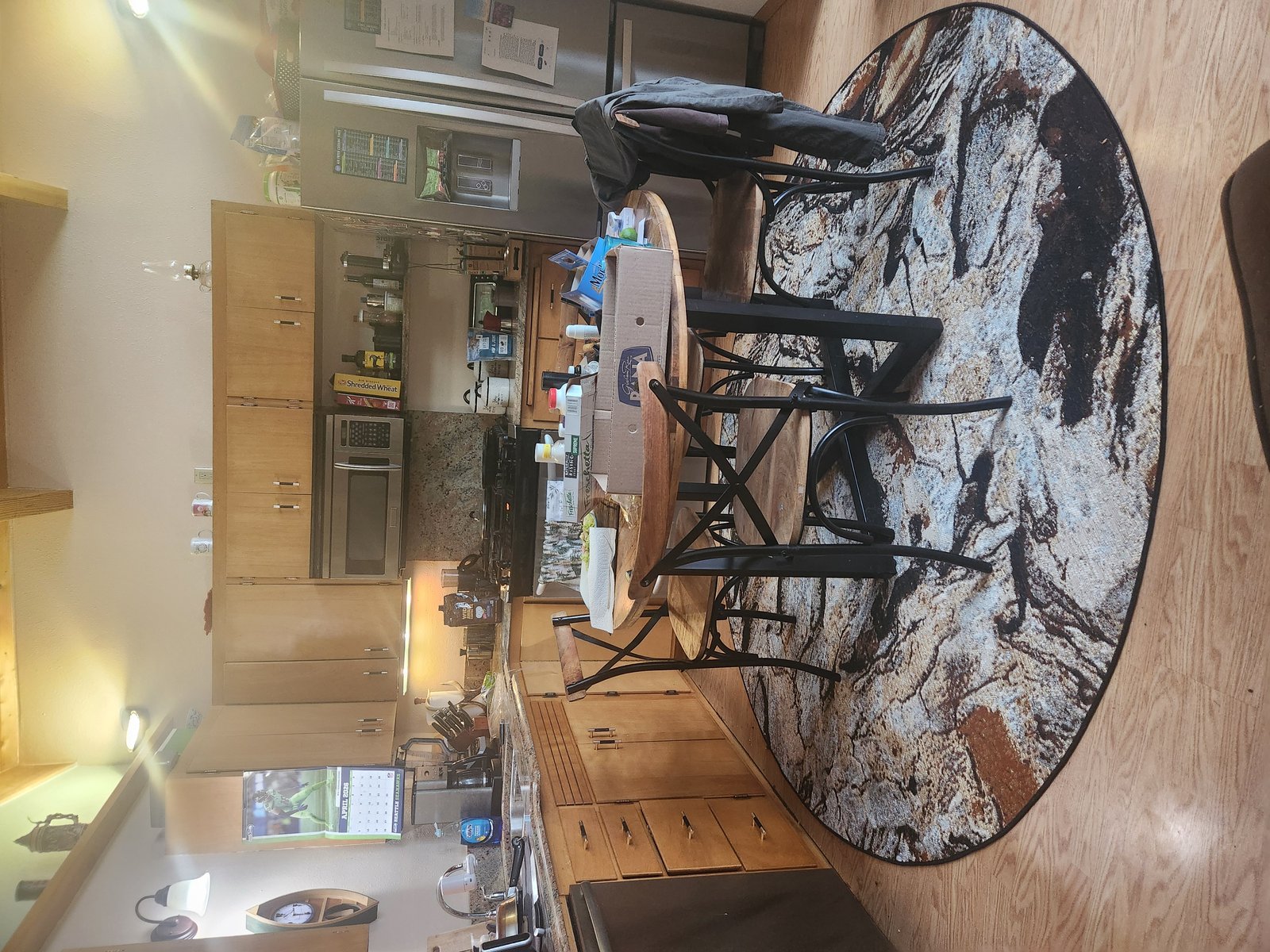 Customer photo for review titled "Marble Modern Rugs"