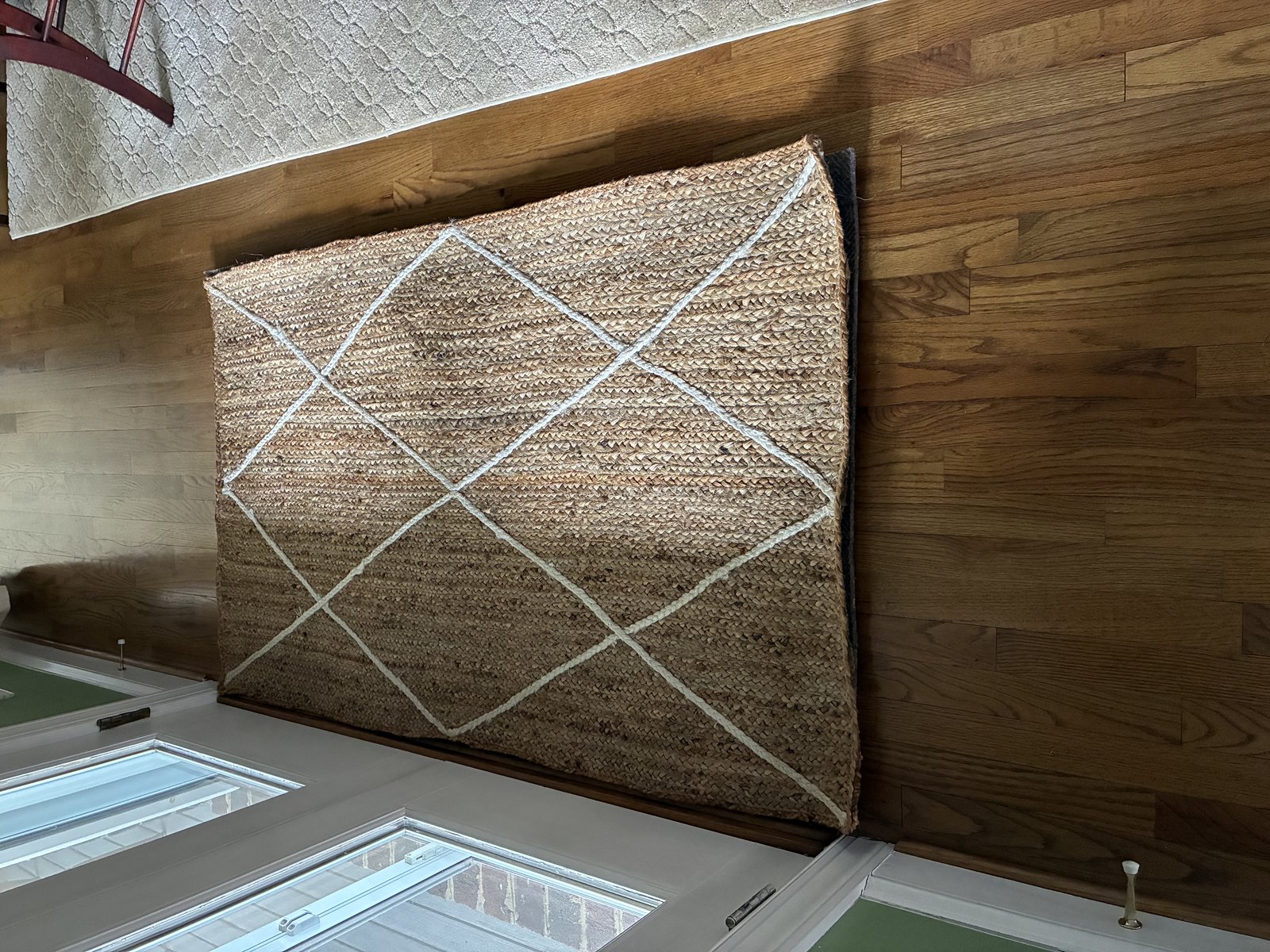 Customer photo for review titled "Well-made, but challenging to flatten"